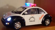 Matchbox 1:18 DARE Police Car, modified with working flashing lights!