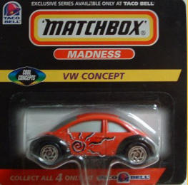 A special edition as part of a series of vehicles from Matchbox and Taco Bell, sold in Taco Bell restaurants.  Note the different painted out windows.