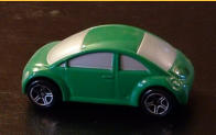 Matchbox green Concept with painted-out windows.