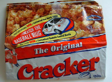 I won this rare toy on ebay.  The toy was a prize in a Cracker Jack contest (see wrapper).  I remember seeing the cardboard display in a US Walmart in 2001.  The grand prize was a real New Beetle with baseball glove leather seats by Rawling!